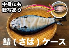 画像1: 【取扱店限定ハンドメイド雑貨】鯖(さば)ケース(チャック仕様) (1)